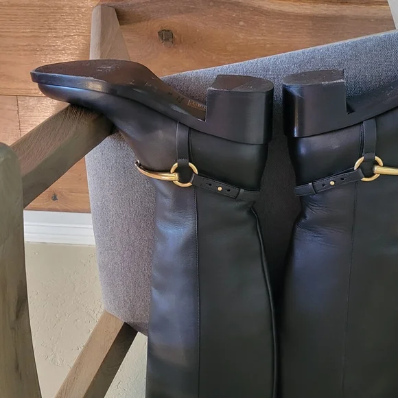 Gucci LIFFORD leather horsebit boots size 36 1/2, pull on - Picture 8 of 12